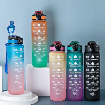 1 Liter Water Bottle Motivational Sport Water Bottle Leakproof Bottles Drinking Outdoor Travel Gym Fitness Jugs For Kitchen Cups