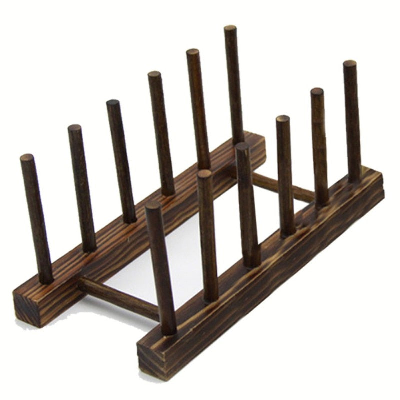 Bamboo Dish Plates Rack