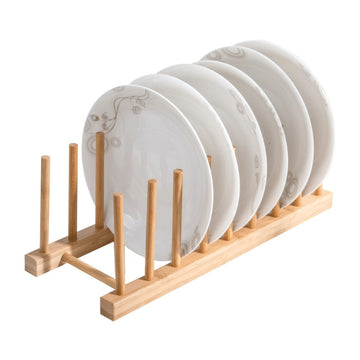 Bamboo Dish Plates Rack